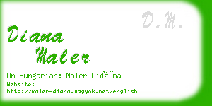 diana maler business card